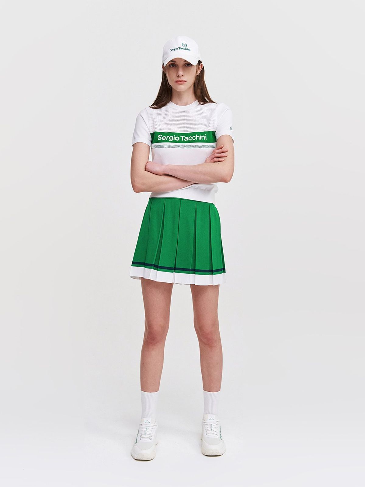 세르지오 타키니(SERGIO TACCHINI) W 고트 다마린도 반팔 풀오버 (White)