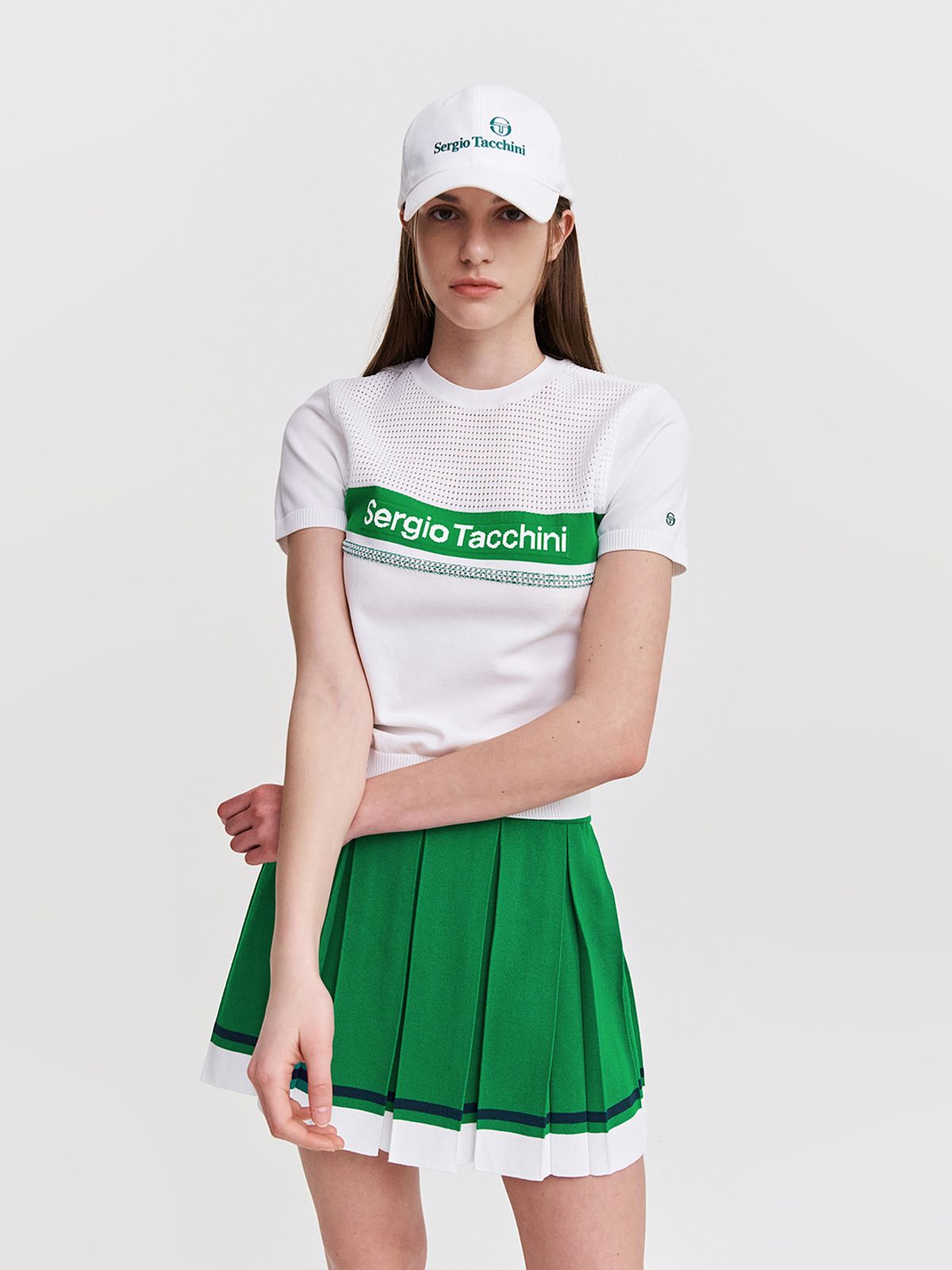 세르지오 타키니(SERGIO TACCHINI) W 고트 다마린도 반팔 풀오버 (White)