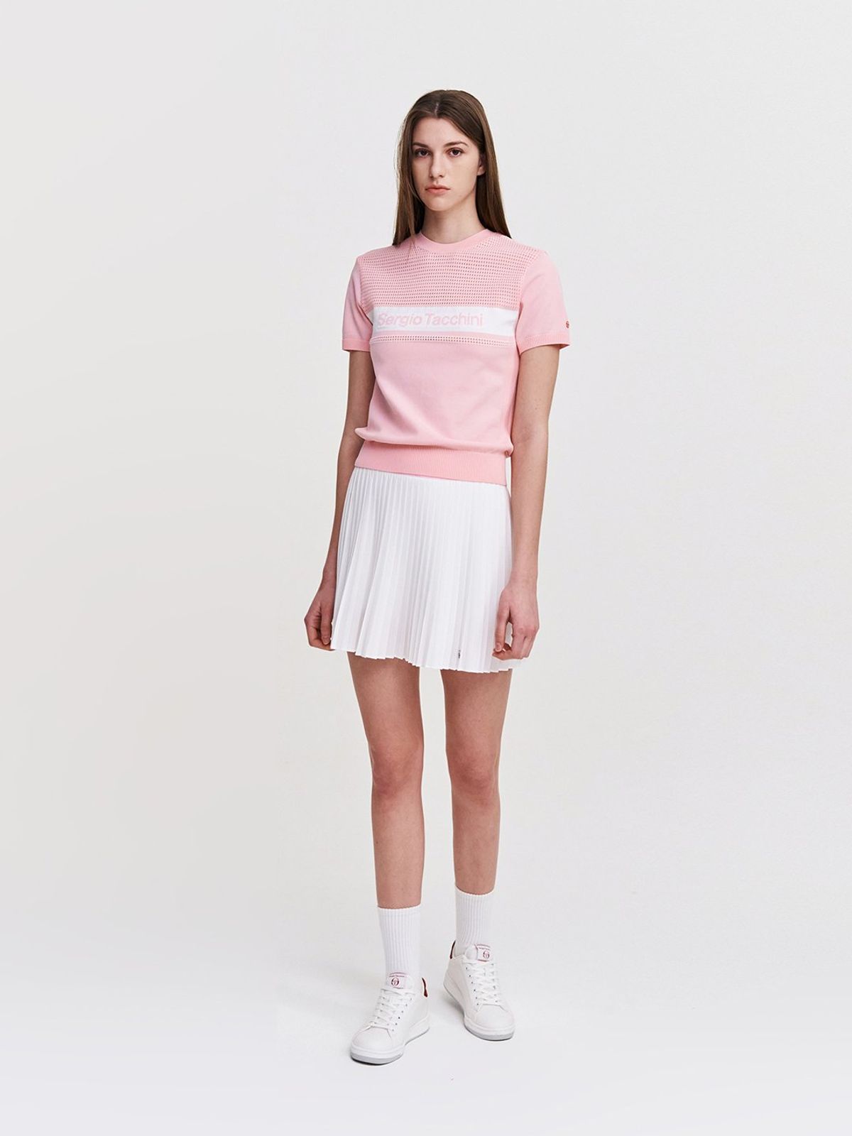 세르지오 타키니(SERGIO TACCHINI) W 고트 다마린도 반팔 풀오버 (L.Pink)