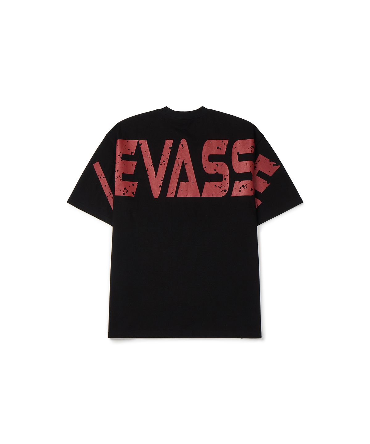 르바세(LEVASSE) Old School Overfit Tee – Black (Red Logo)