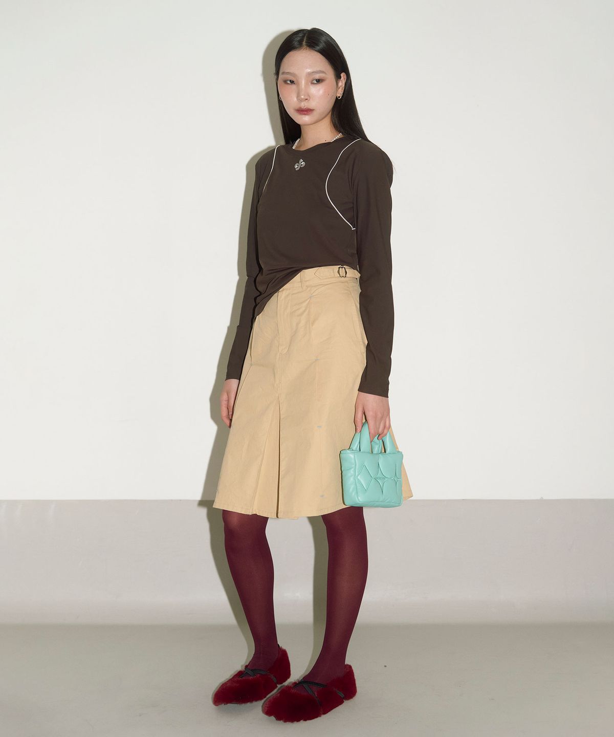 헤레틱(HERETIC) ACTIVE LINE LONG SLEEVE T-SHIRT / brown