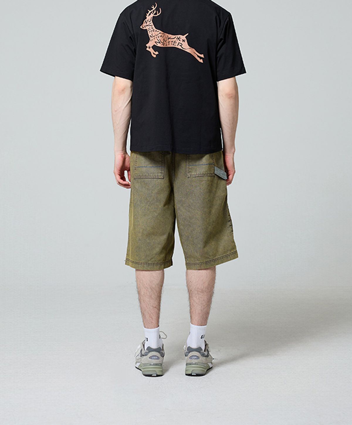 누크피터(NUUKFITTER) COLOR DYEING WILD SHORTS_MEN [KHAKI]