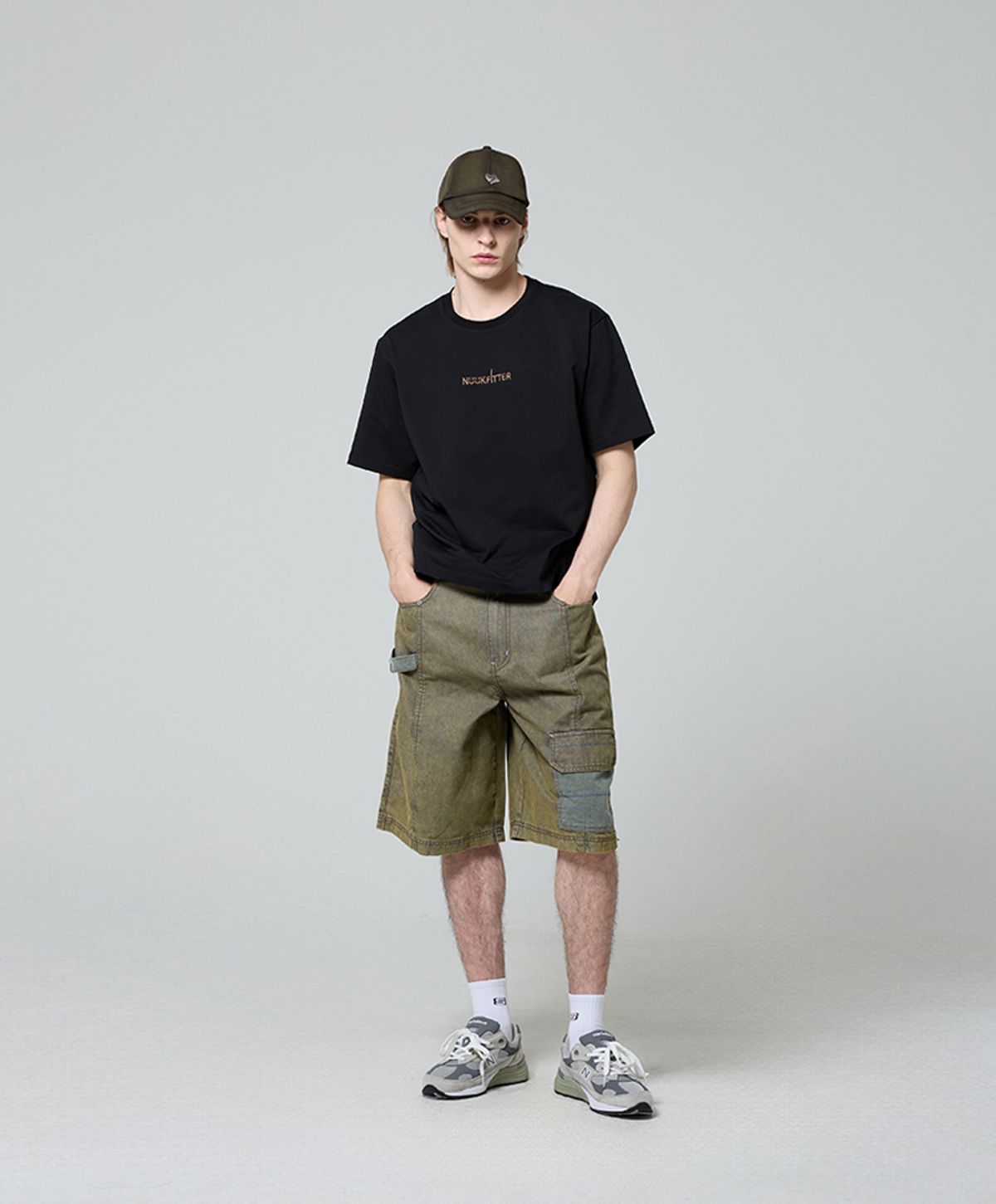 누크피터(NUUKFITTER) COLOR DYEING WILD SHORTS_MEN [KHAKI]
