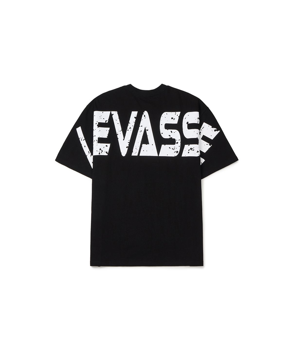 르바세(LEVASSE) Old School Overfit Tee – Black (White Logo)