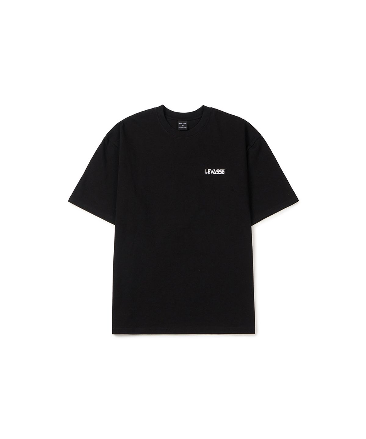르바세(LEVASSE) Old School Overfit Tee – Black (White Logo)