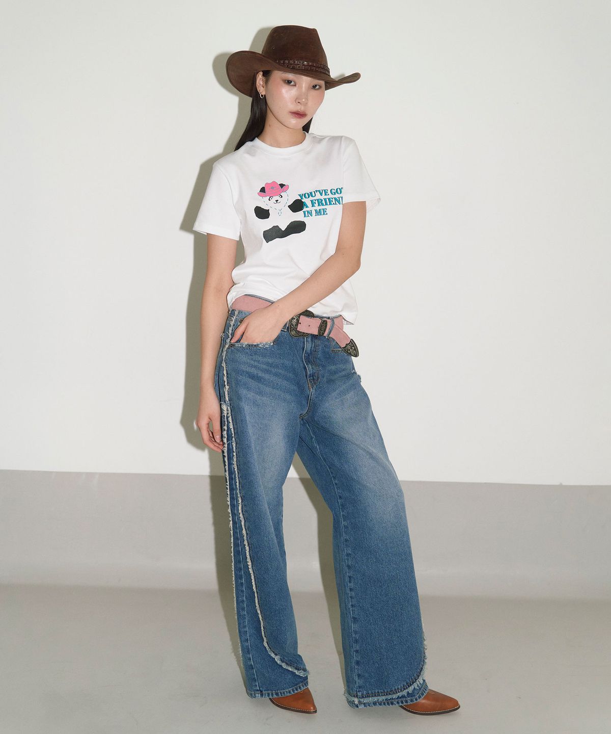 헤레틱(HERETIC) COWBOY PANDA T-SHIRT / white