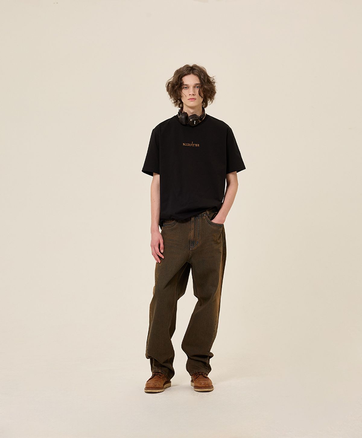 누크피터(NUUKFITTER) HEAVY COTTON LOGO T-SHIRT [BLACK]