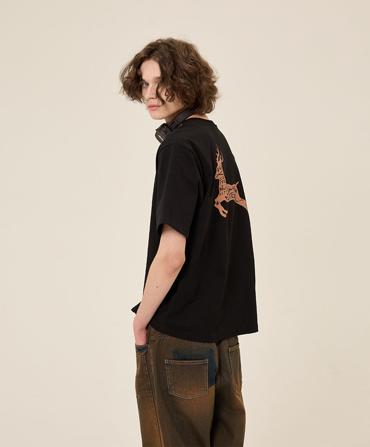 누크피터(NUUKFITTER) HEAVY COTTON LOGO T-SHIRT [BLACK]