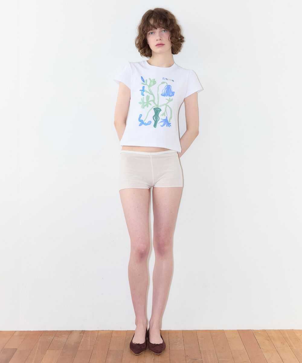 MUSINSA | SINOON Flower Vase Puff T-Shirt (Blue) MUSINSA | SINOON Flower Vase Puff T-Shirt (Blue)