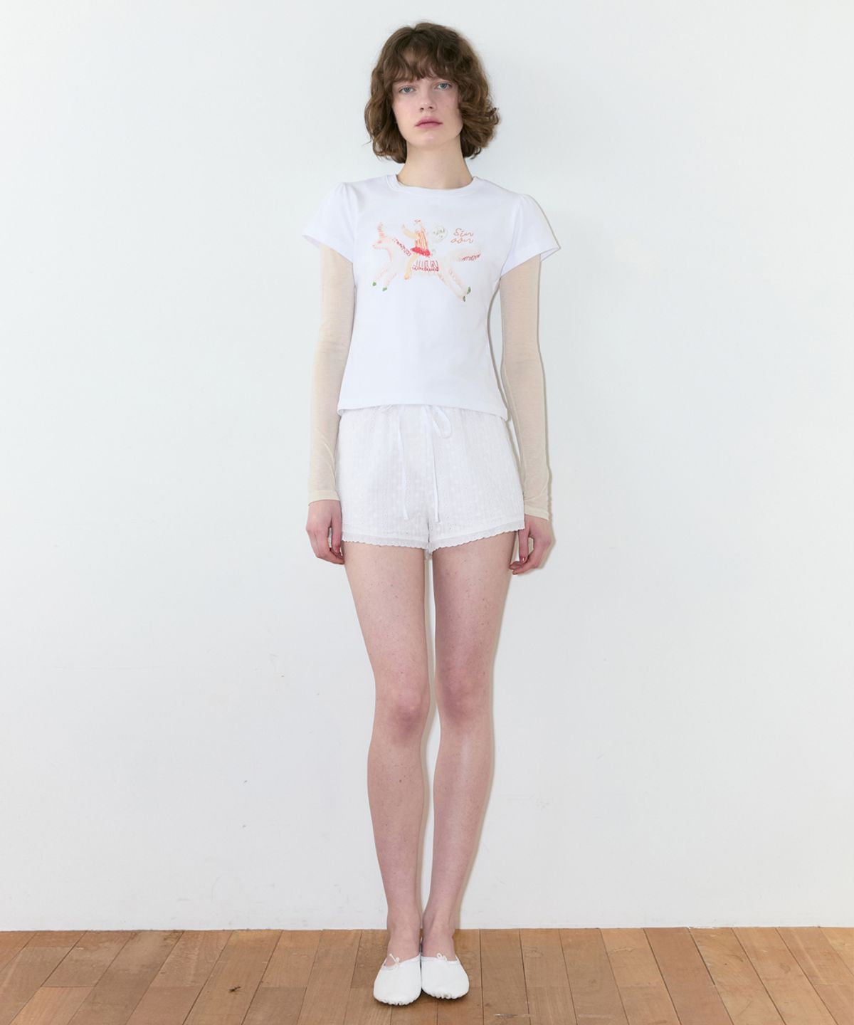 시눈(SINOON) Unicorn Puff T-Shirt (White)