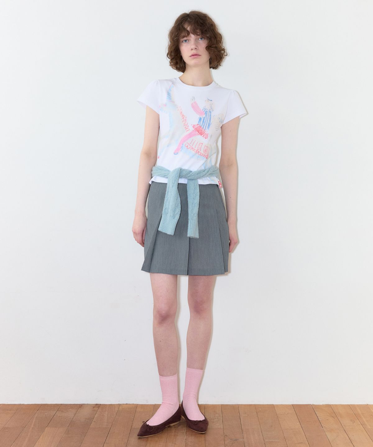 시눈(SINOON) Big Unicorn Puff T-Shirt (Blue)