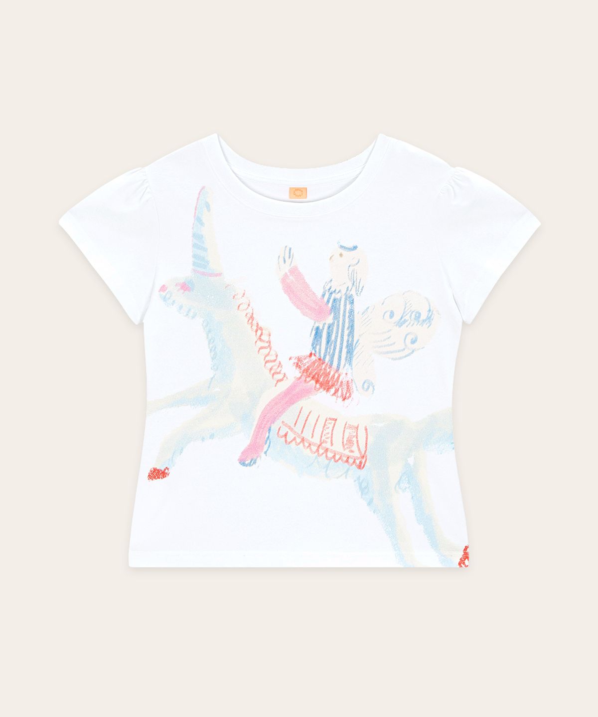 시눈(SINOON) Big Unicorn Puff T-Shirt (Blue)