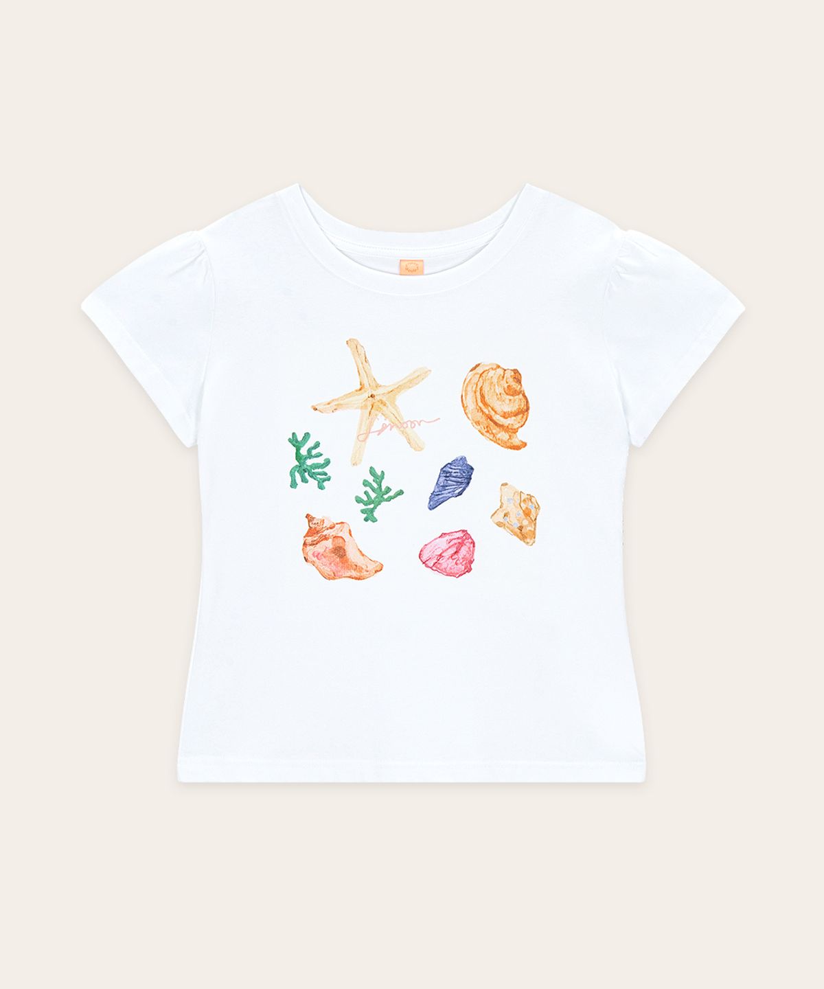 시눈(SINOON) Sea Friends Puff T-Shirt (White)