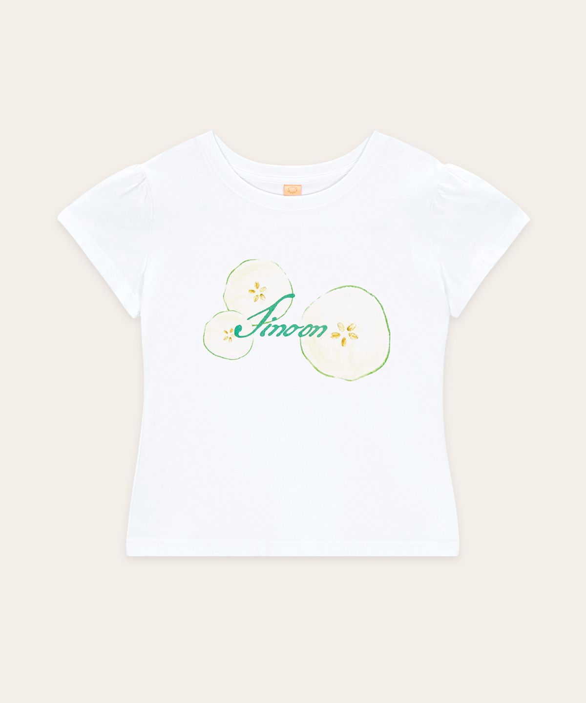 시눈(SINOON) Fresh Lime Puff T-Shirt (White)