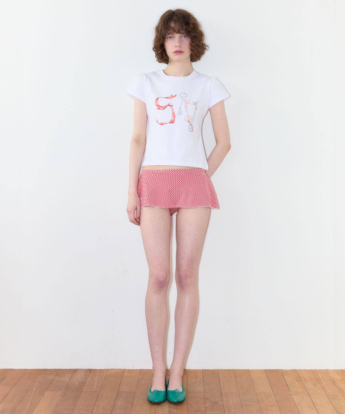 시눈(SINOON) SN Ribbon Puff T-Shirt (White)