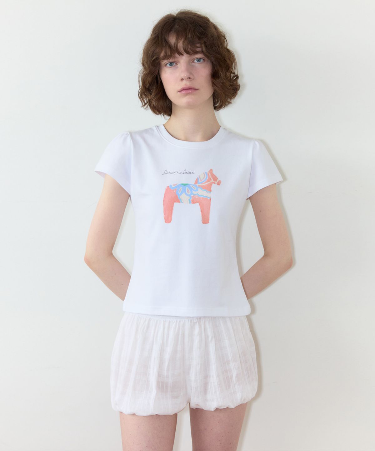 시눈(SINOON) Pony Toy Puff T-Shirt (White)
