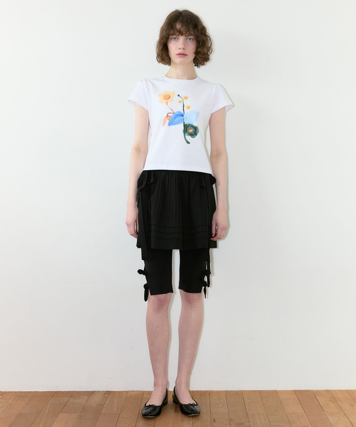 시눈(SINOON) Flower Puff T-Shirt (White)