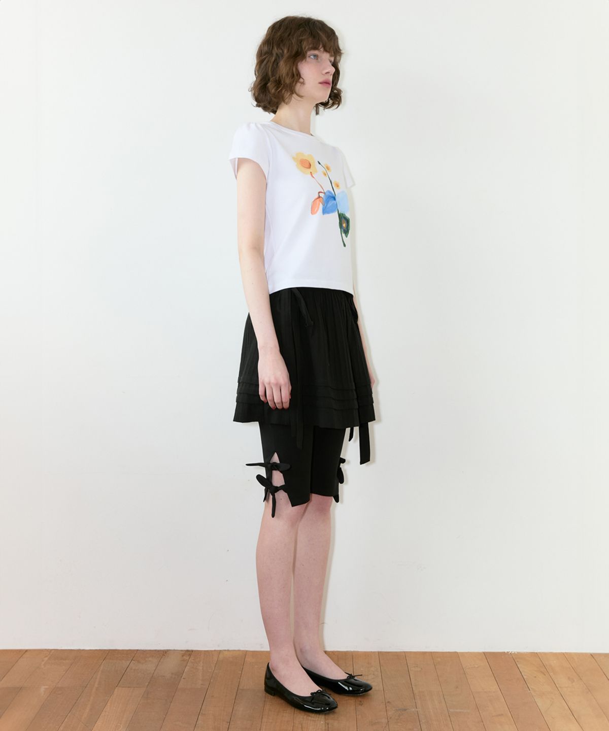 시눈(SINOON) Flower Puff T-Shirt (White)