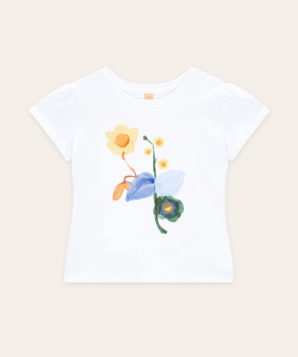 시눈(SINOON) Flower Puff T-Shirt (White)