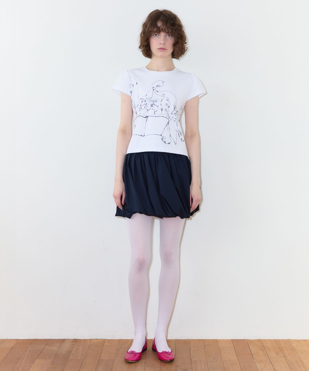 시눈(SINOON) Angel Puff T-Shirt (White)