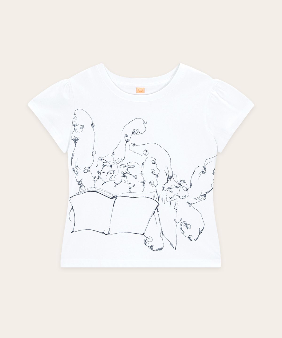 시눈(SINOON) Angel Puff T-Shirt (White)