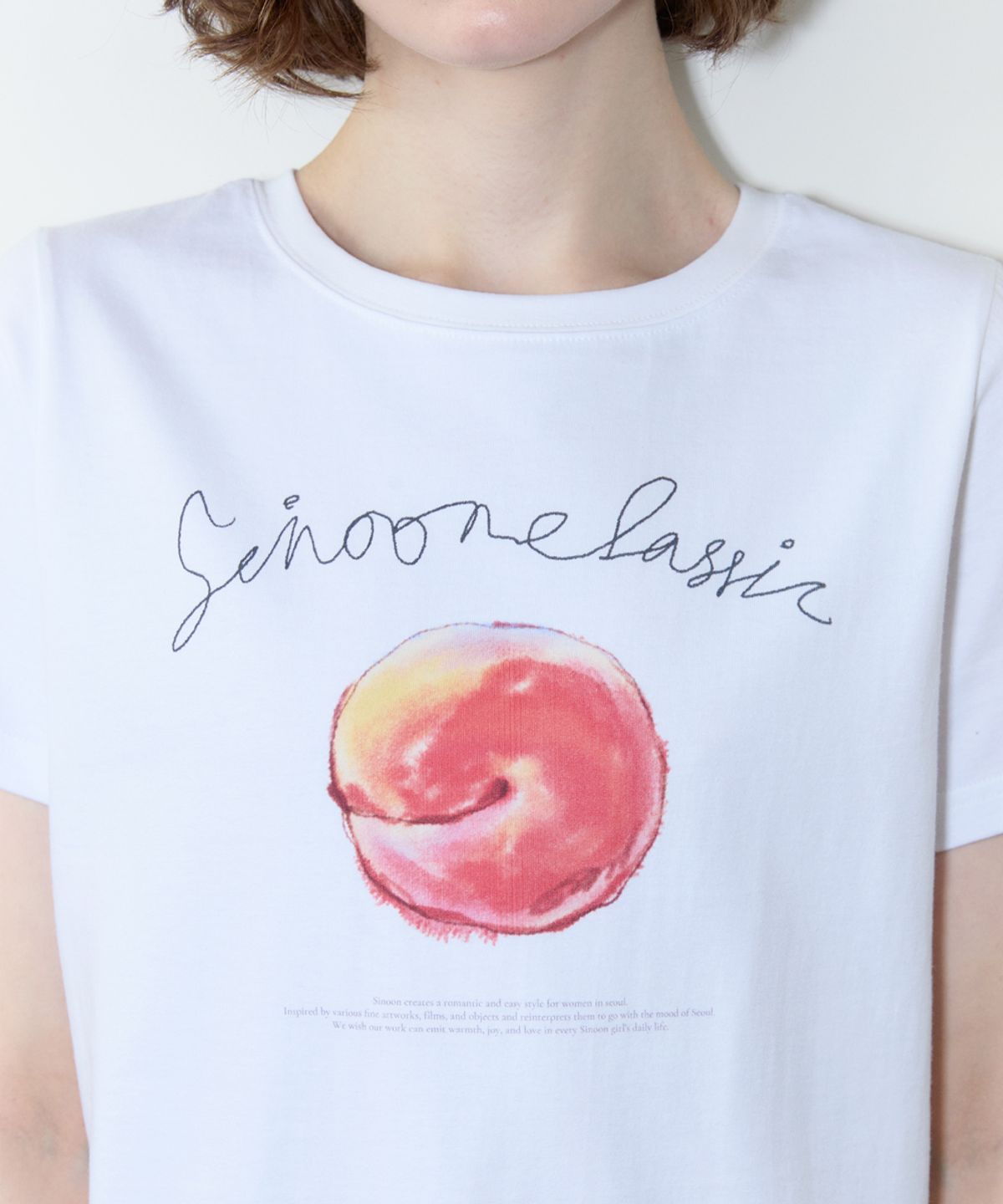 시눈(SINOON) Summer Apple T-Shirt (White)
