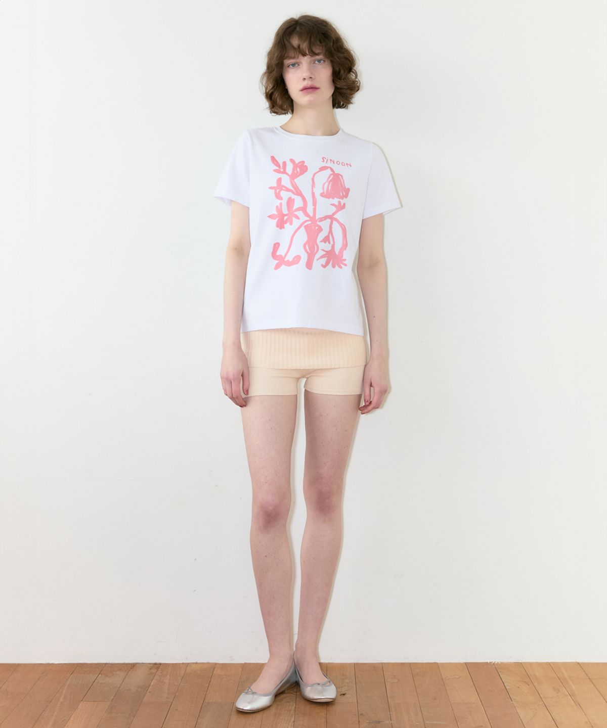 시눈(SINOON) Flower Vase T-Shirt (Pink)
