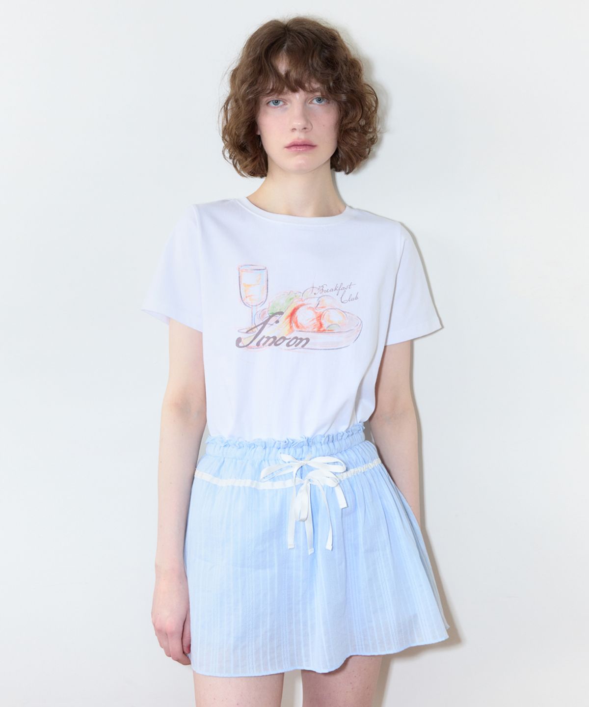 시눈(SINOON) Sinoon Breakfast Club T-Shirt (White)