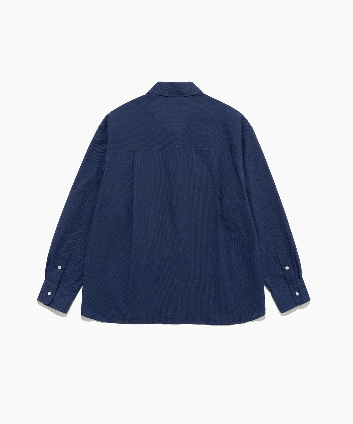 튜드먼트(TTUDEMENT) SEERSUCKER WORK SHIRT NAVY