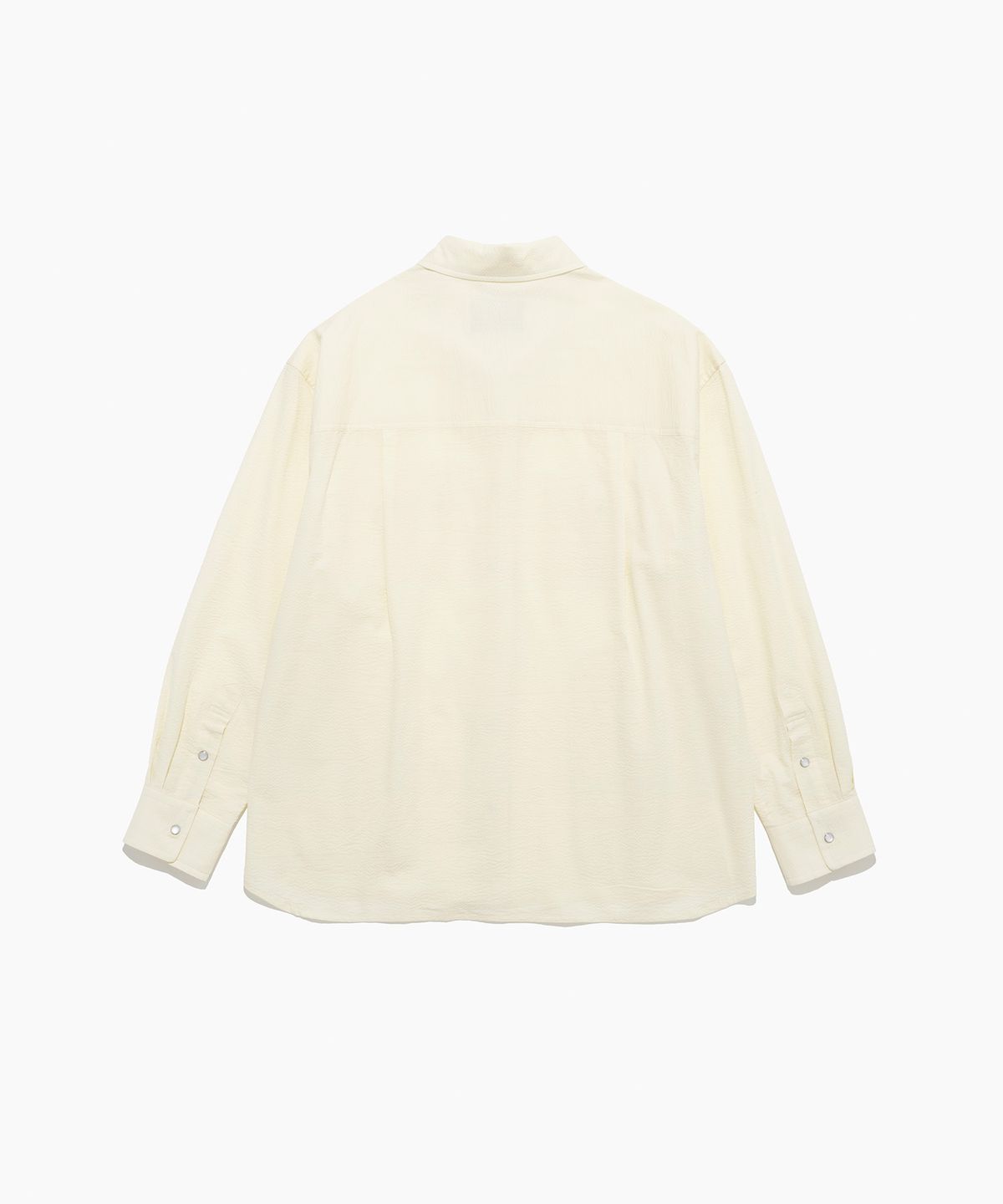 튜드먼트(TTUDEMENT) SEERSUCKER WORK SHIRT BUTTER