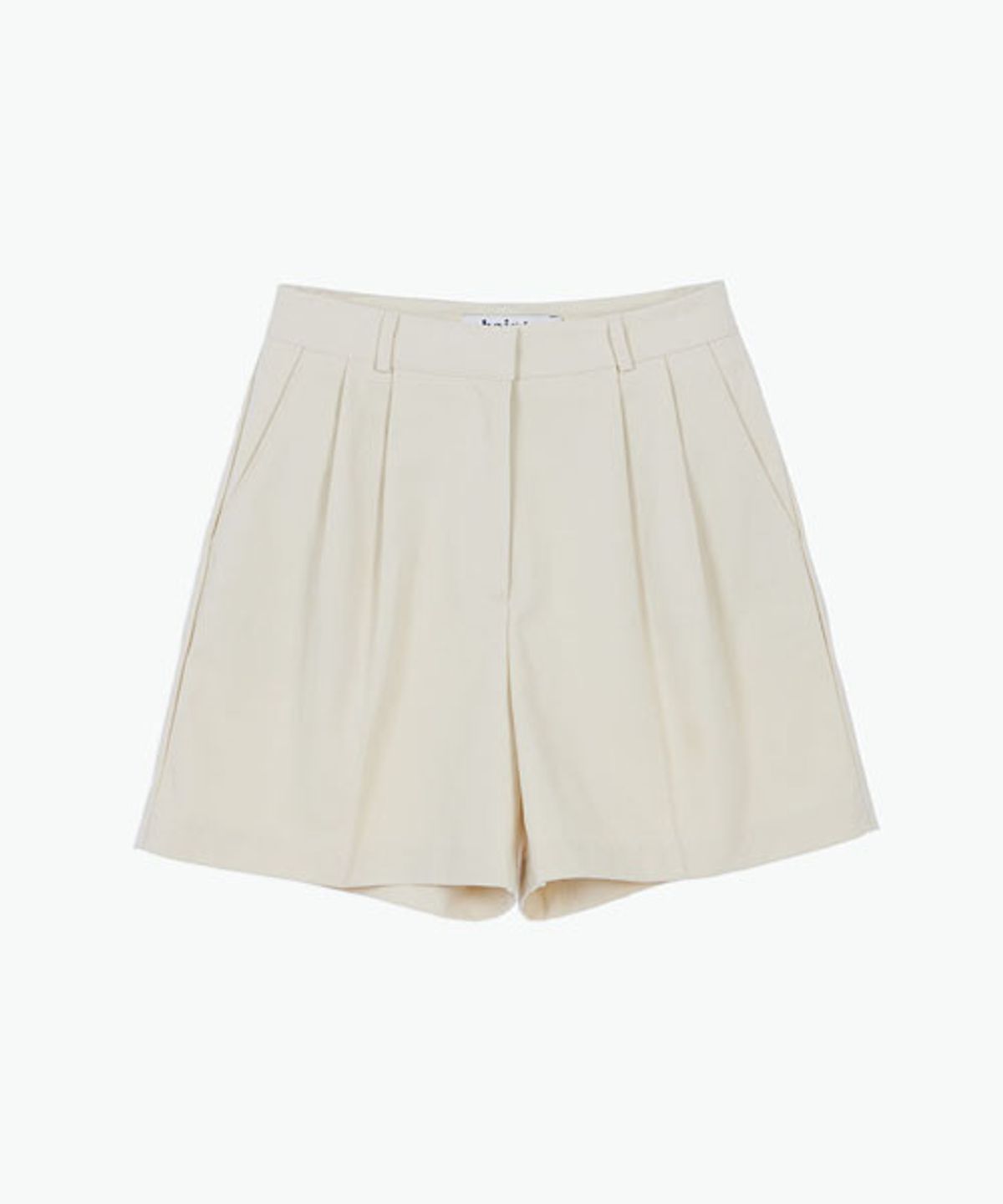 헤인트(HAINT) CLASSIC COTTON PIN TUCK HALF PANTS_2COLORS_BEIGE