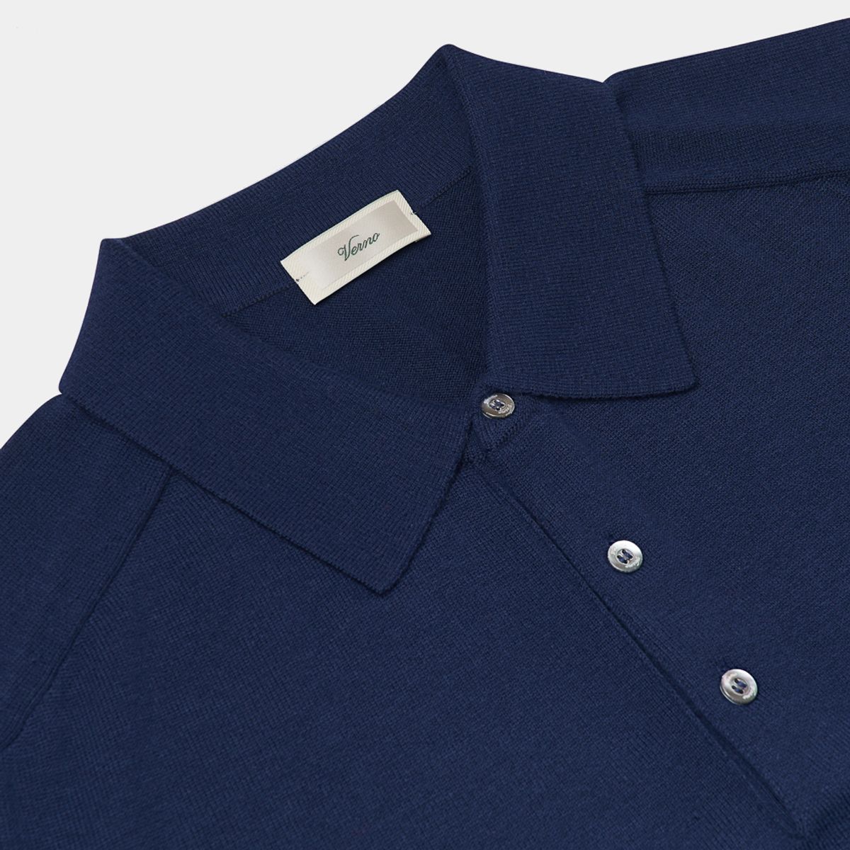 베르노(VERNO) 24SS Cashtouch saddle sleeve polo knit Gravity
