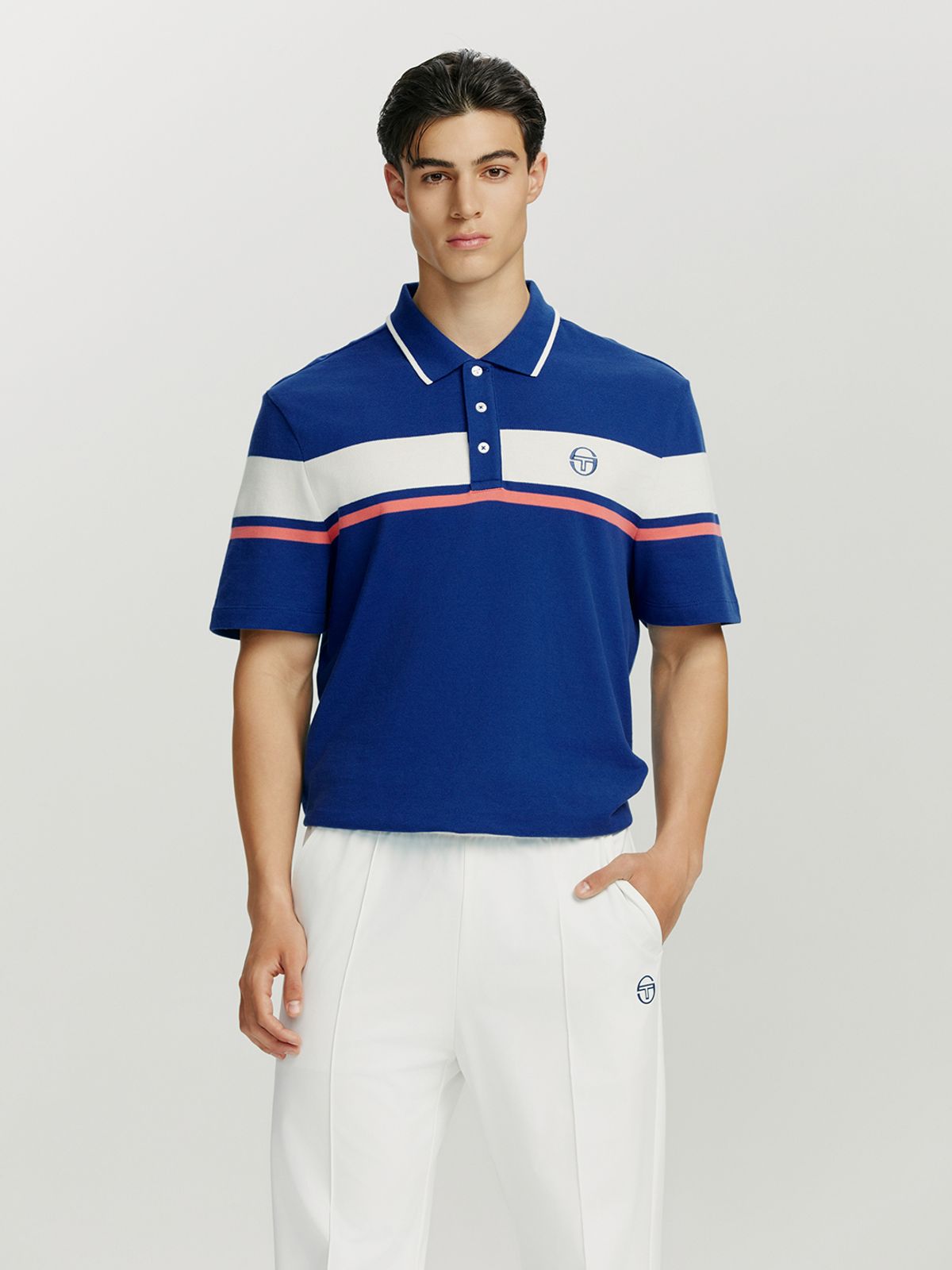 세르지오 타키니(SERGIO TACCHINI) M 고트 다마린도 반팔 폴로 셔츠 (Navy)