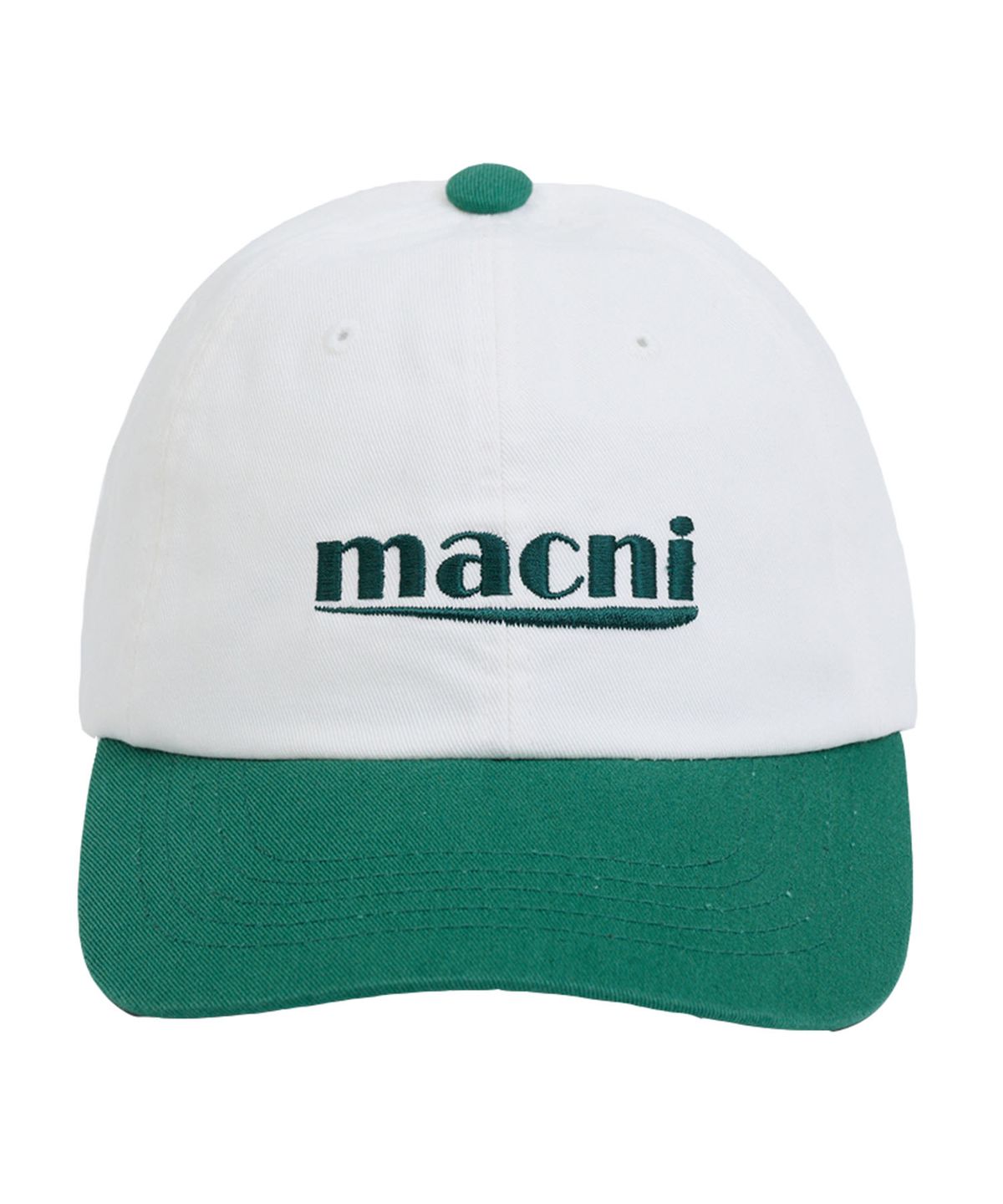 마크니(MACNI) SIGNATURE LOGO MIX BALL CAP_GREEN