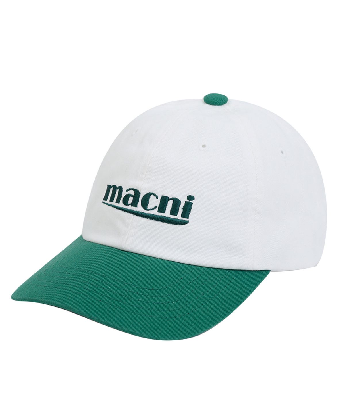 마크니(MACNI) SIGNATURE LOGO MIX BALL CAP_GREEN