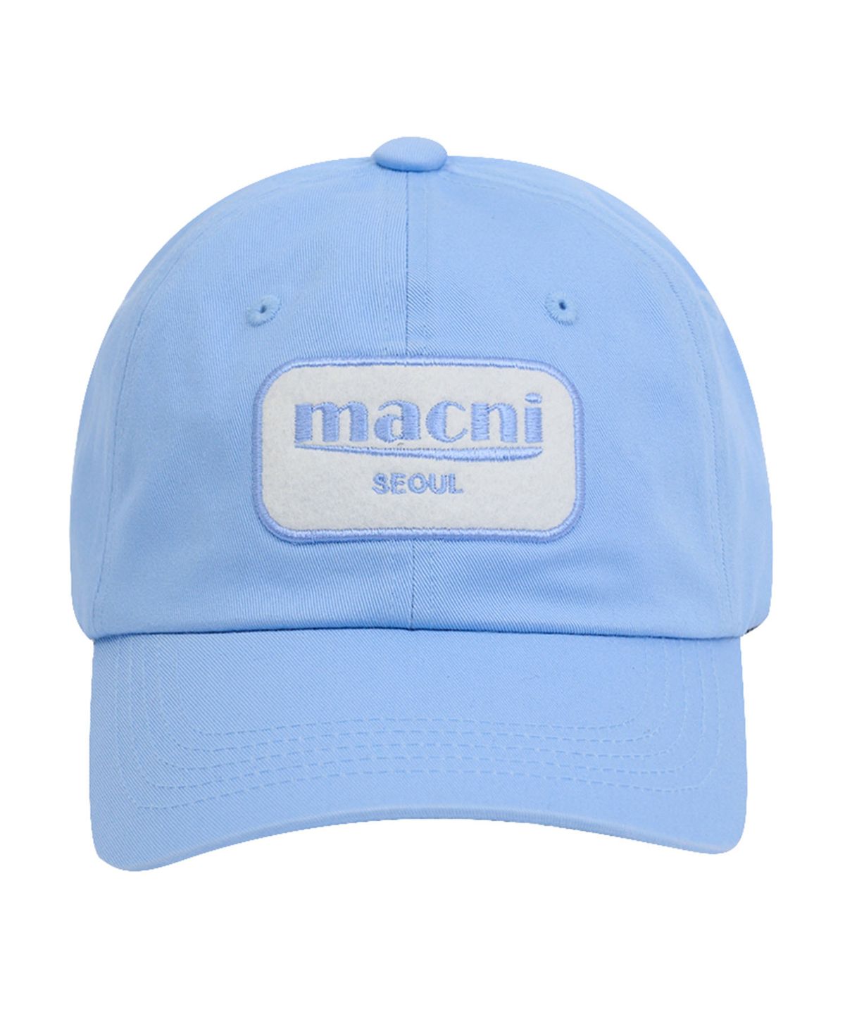 마크니(MACNI) Y2K LOGO PATCH BALL CAP_SKY BLUE