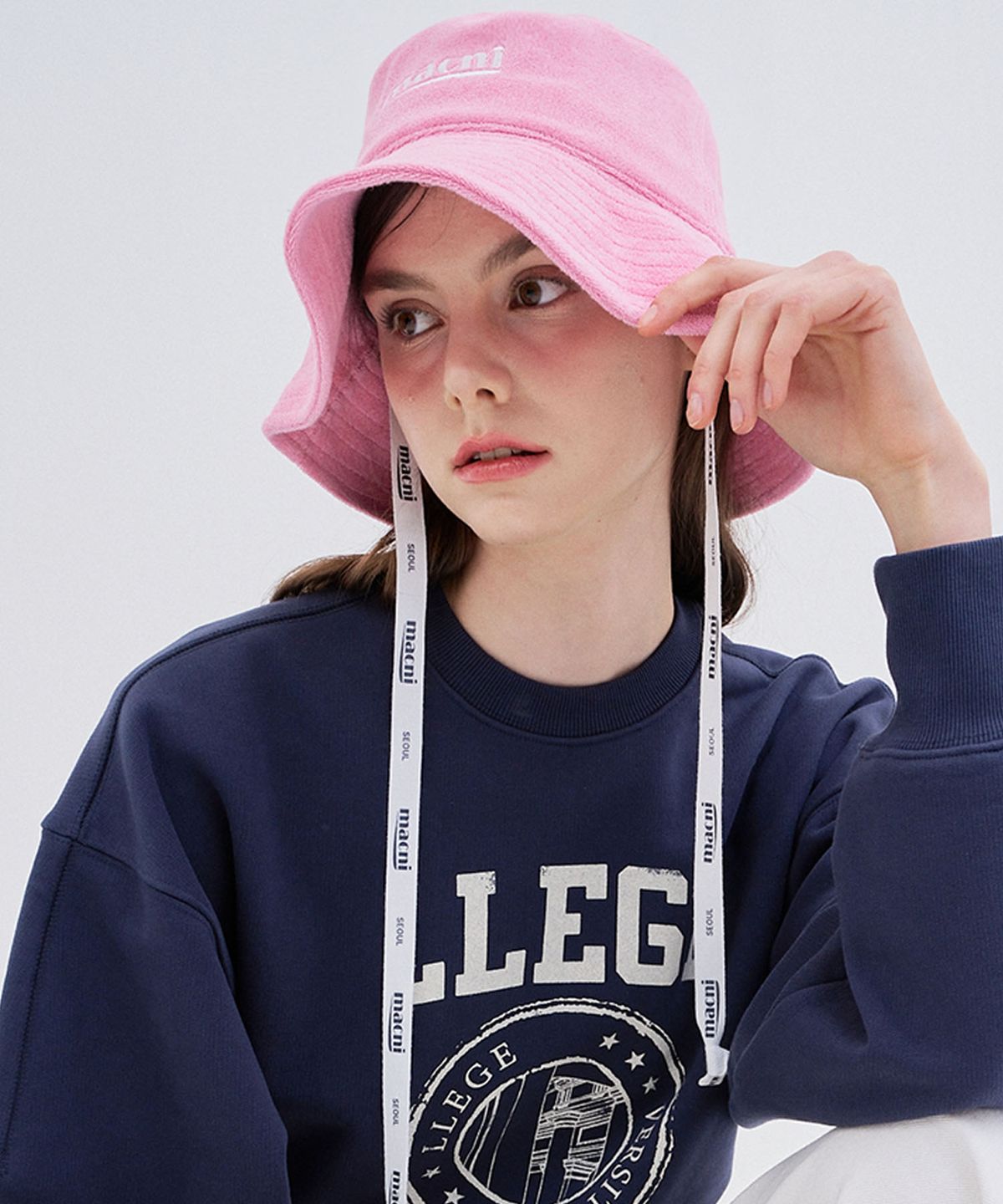 마크니(MACNI) PARADISE TERRY BUCKET HAT_PINK