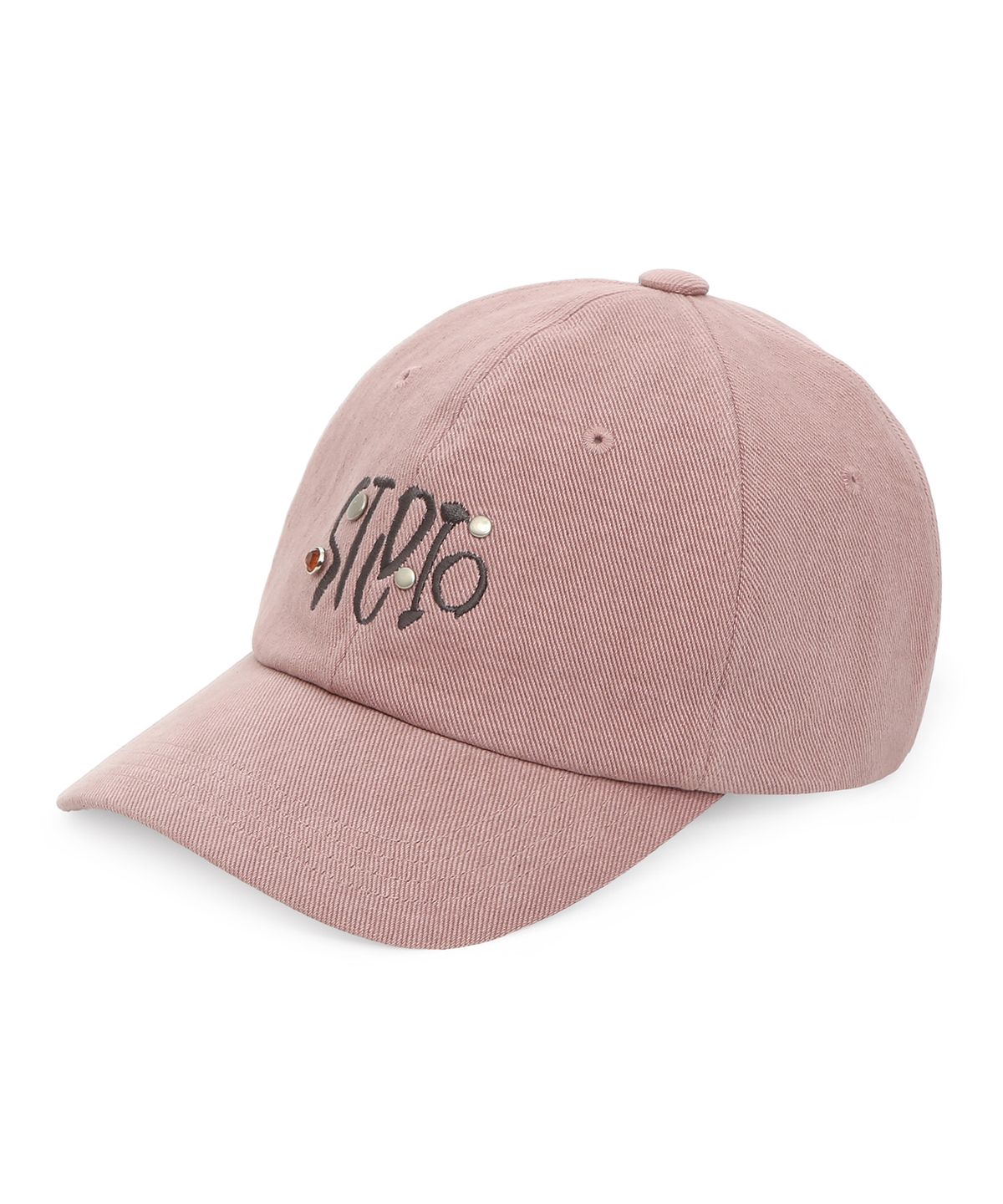 언더컨트롤 스튜디오(UNDERCONTROL STUDIO) 스터드 로고 볼캡 BALL CAP / JEWEL STUD / BATIK PINK