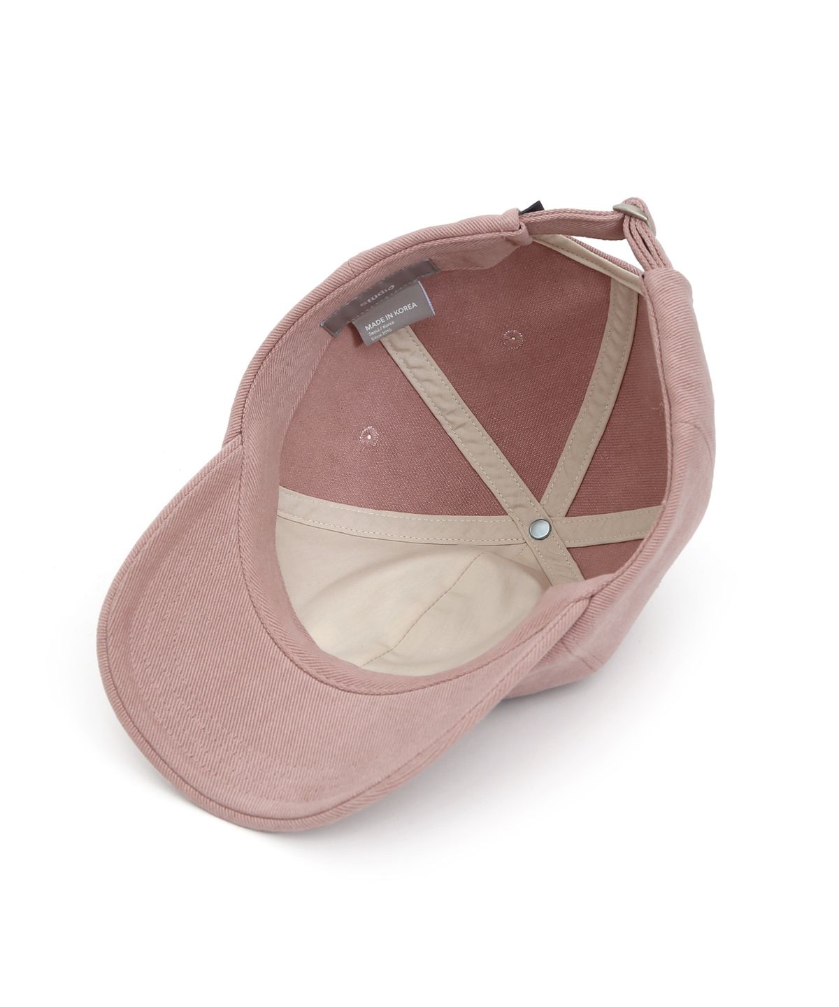 언더컨트롤 스튜디오(UNDERCONTROL STUDIO) 스터드 로고 볼캡 BALL CAP / JEWEL STUD / BATIK PINK