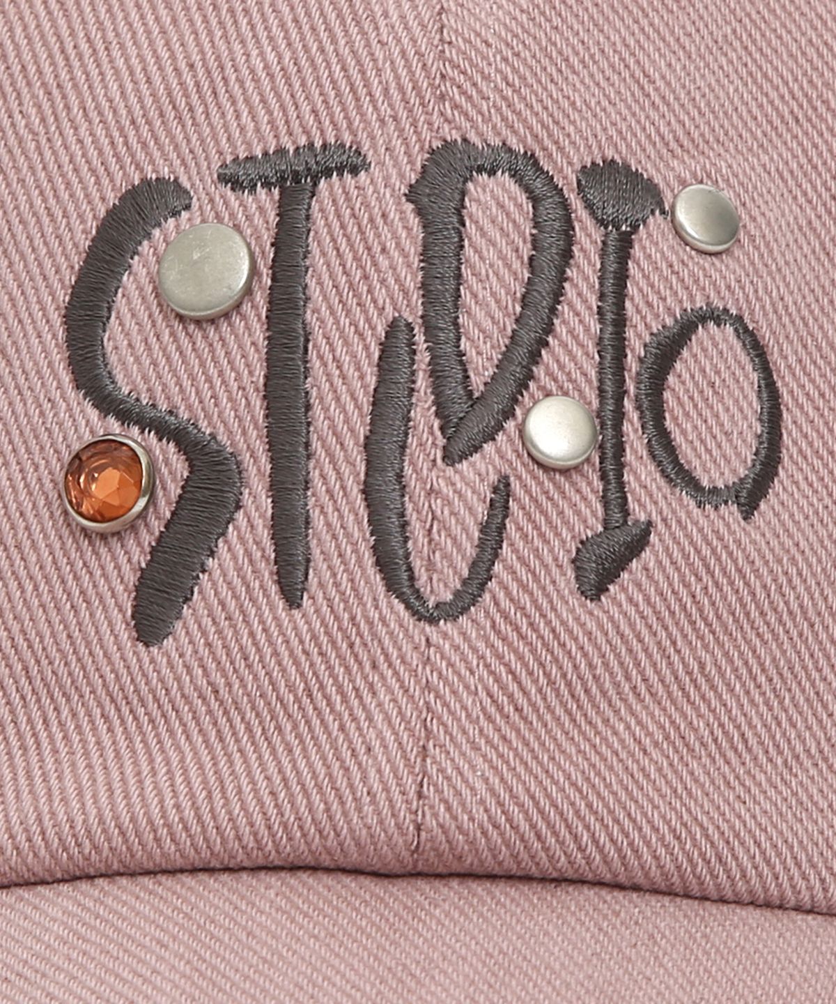 언더컨트롤 스튜디오(UNDERCONTROL STUDIO) 스터드 로고 볼캡 BALL CAP / JEWEL STUD / BATIK PINK