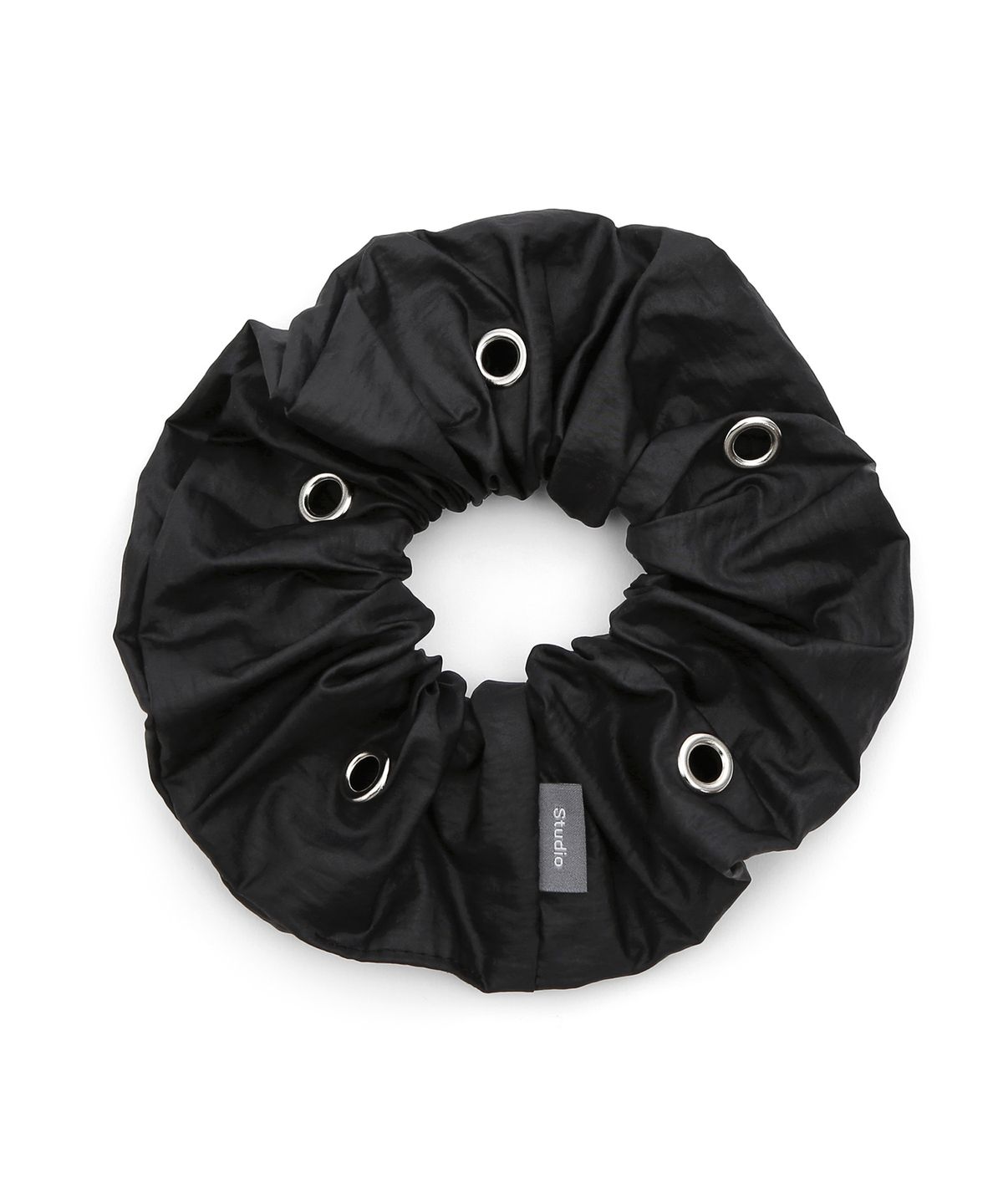 언더컨트롤 스튜디오(UNDERCONTROL STUDIO) 아일렛 스크런치 머리끈 SCRUNCHIE / MID / EYELET / WS / BLACK