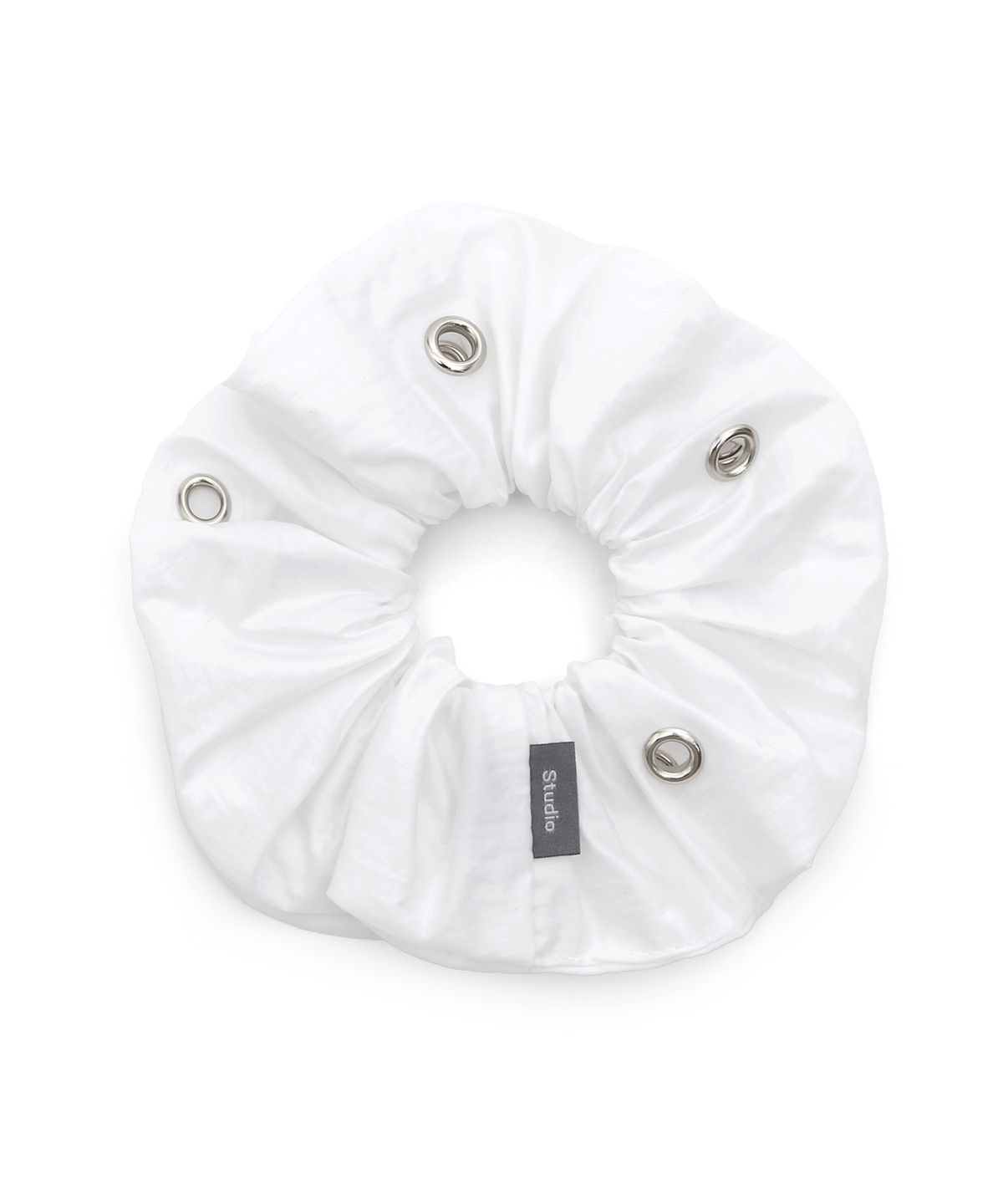 언더컨트롤 스튜디오(UNDERCONTROL STUDIO) 아일렛 스크런치 머리끈 SCRUNCHIE / MID / EYELET / WS / WHITE