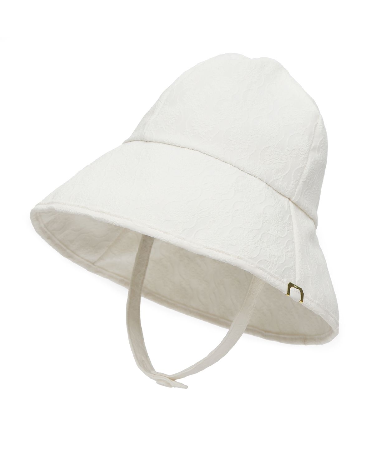 언더컨트롤 스튜디오(UNDERCONTROL STUDIO) 꽃무늬 디테일 탈부착 스트랩 와이드 여성 버킷햇 STRAP BUCKET / FLOWER PATTERN / DEEP MILK
