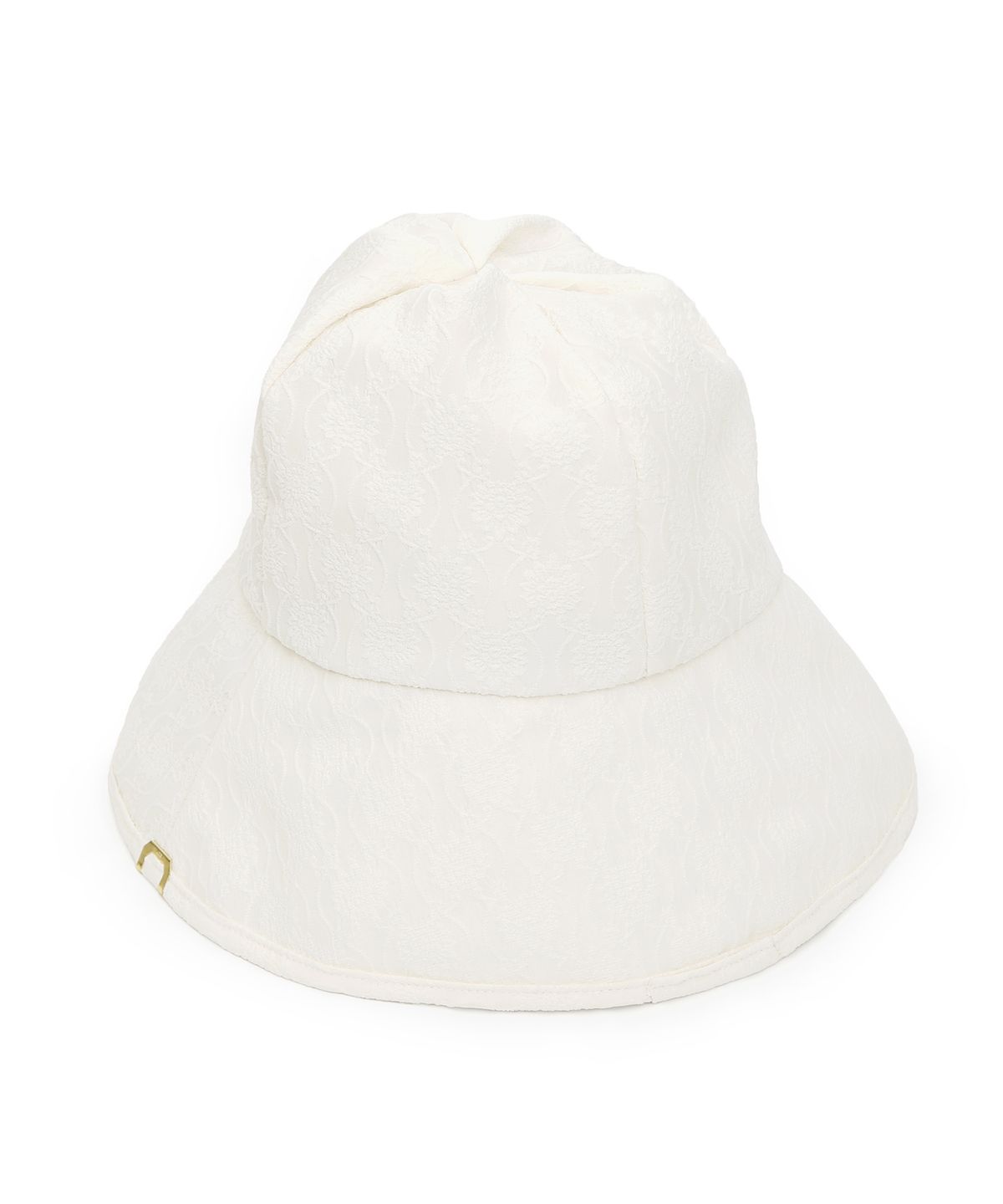 언더컨트롤 스튜디오(UNDERCONTROL STUDIO) 꽃무늬 디테일 탈부착 스트랩 와이드 여성 버킷햇 STRAP BUCKET / FLOWER PATTERN / DEEP MILK