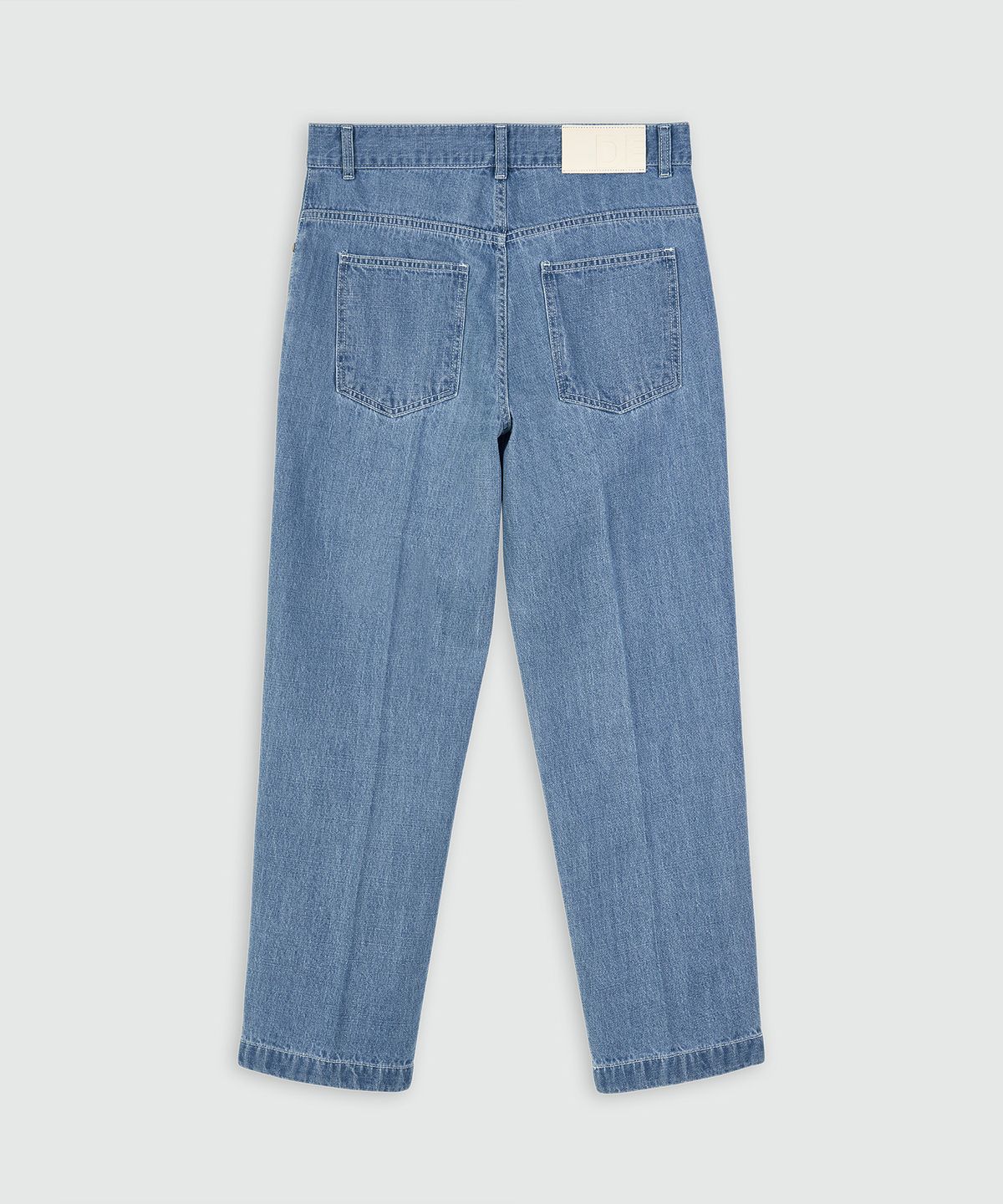데케트(DECET) [썸머 린넨라이크]Linen Like Cropped Tapered Jeans DCPTOL4Blue