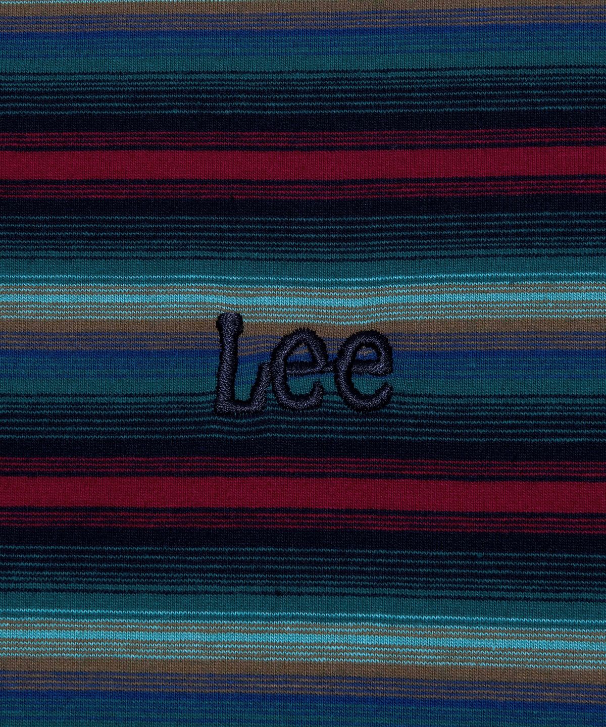 리(LEE) 멀티 컬러 스트라이프 티셔츠 네이비