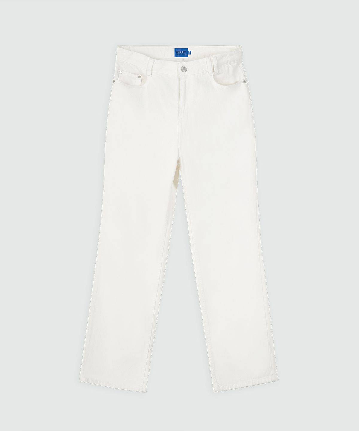 데케트(DECET) [썸머 린넨라이크]Linen Like Semi Wide Jeans DCPTOL3Ivory
