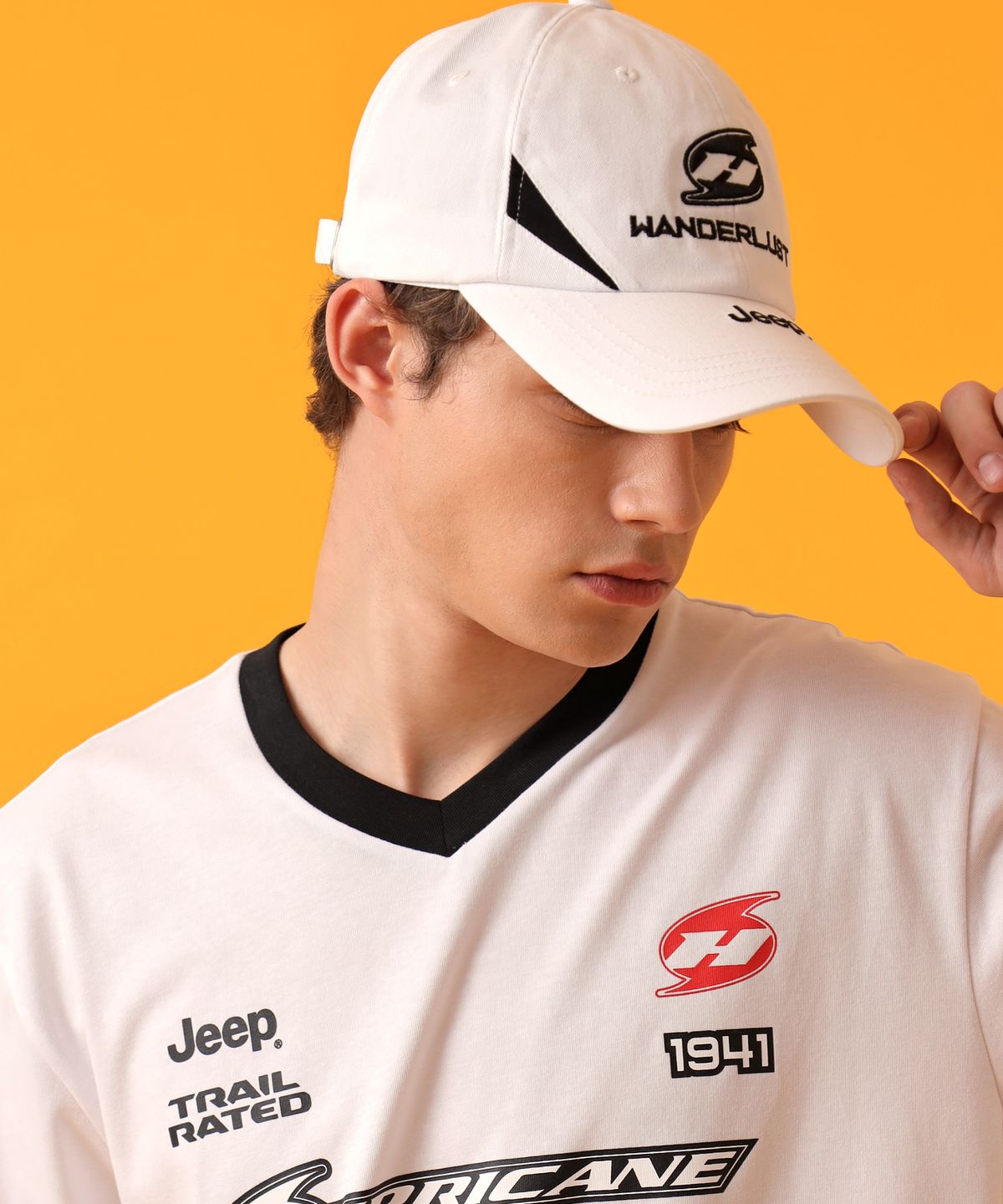 지프(JEEP) PARIS Sports 블록 볼캡 (JP5GCU196WH)