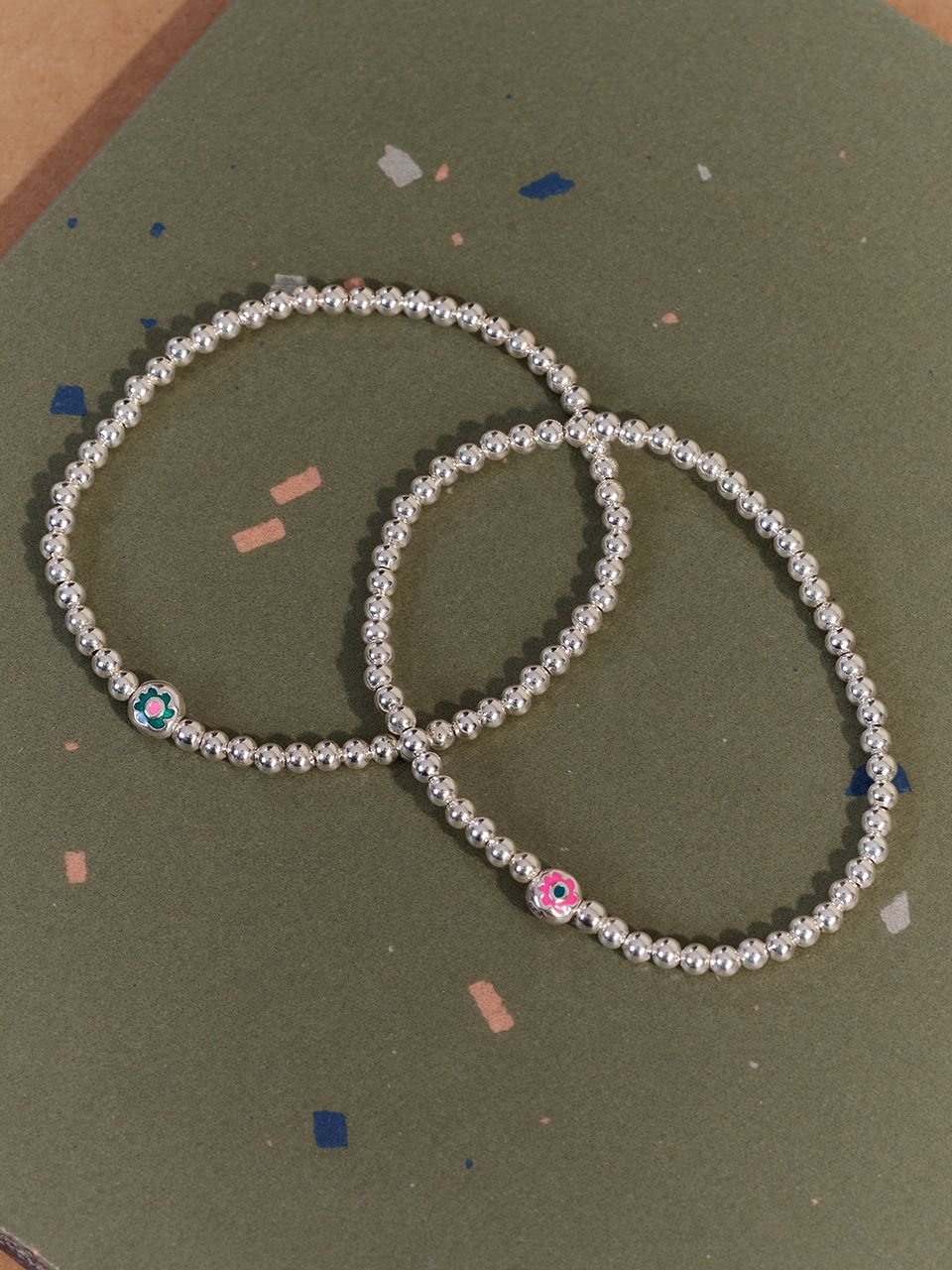 MUSINSA | HEI [sv925] flower ball bracelet
