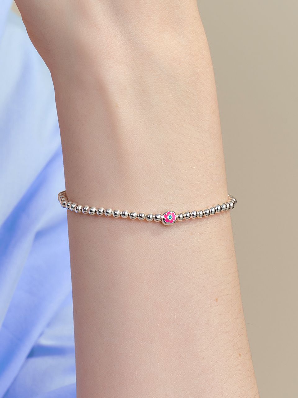 ★Hei★ [sv925] crystal flowers bracelet MUSINSA | HEI [sv925] flower ball bracelet